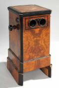 Historisches Stereoskop Betrachter für Stereopapierbilder u. Diapositive. Kastenförmiges Gehäuse aus