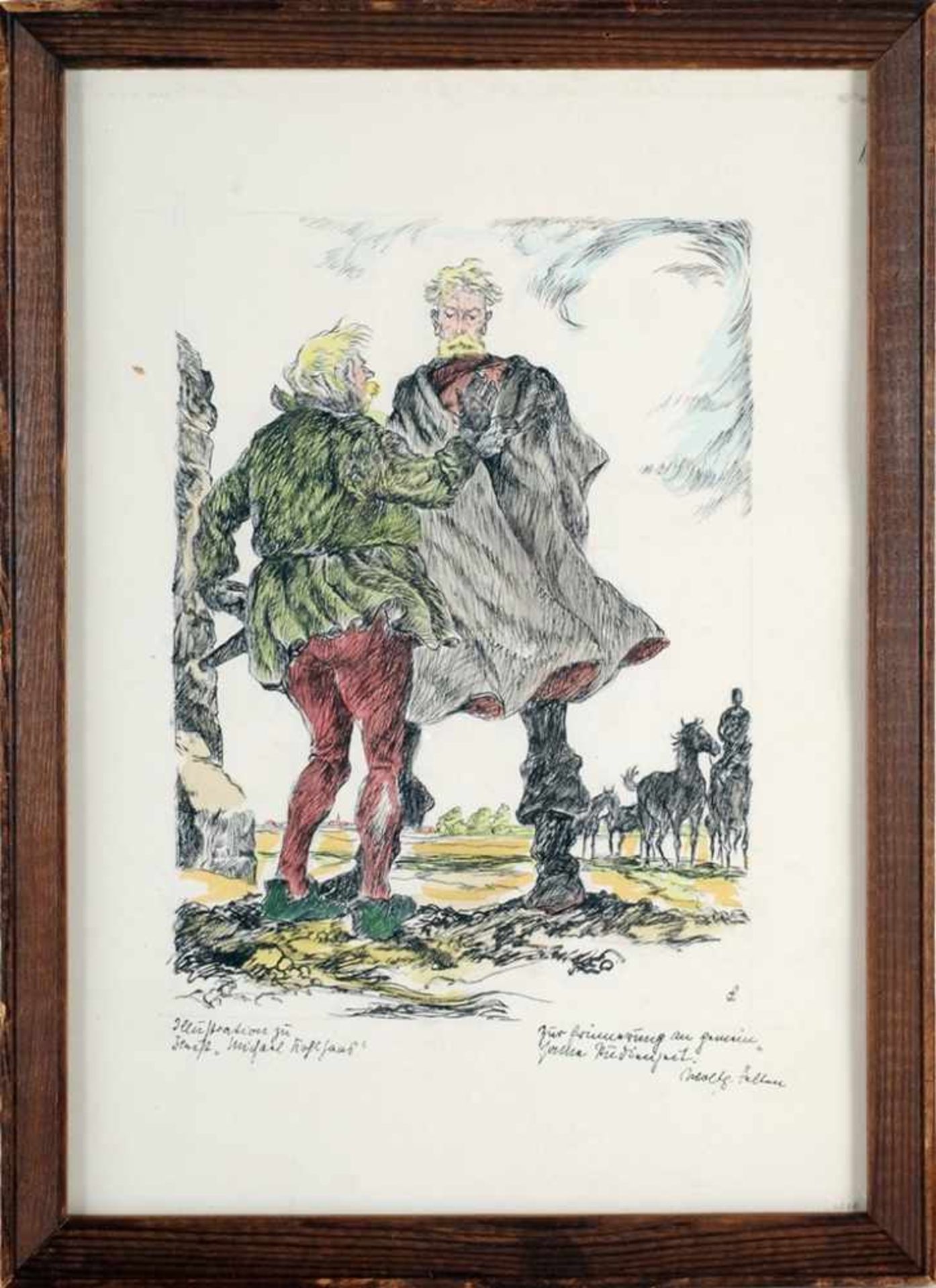 Felten, Wolfgang (1914 Grimma - 1963 München) Tusche, Aquarell/Papier. Illustration zu Kleist "