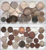 Konvolut historische deutsche Münzen 36 St. Münzen über versch. Werte aus der Zeit des Deutschen