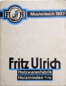 Musterkatalog der "Fritz Ulrich Holzwarenfabrik" Holzminden Musterbuch für versch. Holzmobiliar