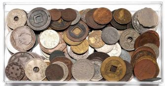 Konvolut historische ausländische Münzen 119 St. U.a. Zwei CHF, Schweiz 1963 / Zehn Centimes,