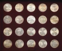 Zwanzig Silber-Gedenkmünzen 900er Silber. Offizielle österreichsiche Gedenkmünzen über einen Wert