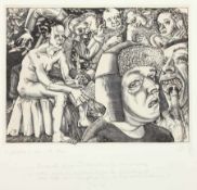 Zettl, Baldwin Kupferstich. "Lutetia", Illustration zur Heinrich Heine. L. u. in der Platte