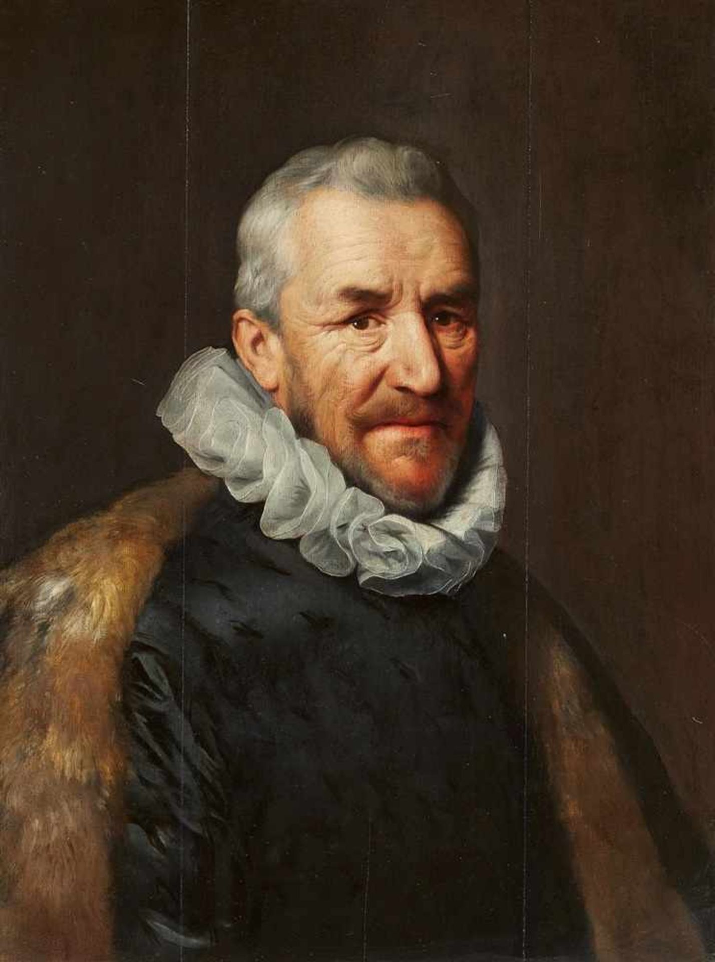Michiel van Mierevelt, nachBildnis eines Herren Öl auf Holz, mit weiterer Holztafel hinterlegt. 70,5