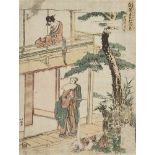 Katsushika Hokusai (1760-1849) et al. a) Two chûban from Kanadehon chûshingura. Acts 9 and 10.
