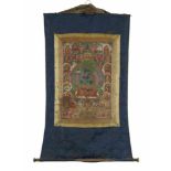 Thangka des Vajradhara in yab-yum. 19. Jh. Der Halter des Diamantzepters in Liebesvereinigung mit