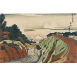 Shôtei Hokuju (1763-1824) Ôban, yoko-e. Series: Tôto. Title: Ochanomizu fûkei. View of the Tea-