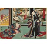 Utagawa Yoshitaki (1841-1899), Utagawa Kunikazu (act. around 1848-1868) et al. a) Two chûban.