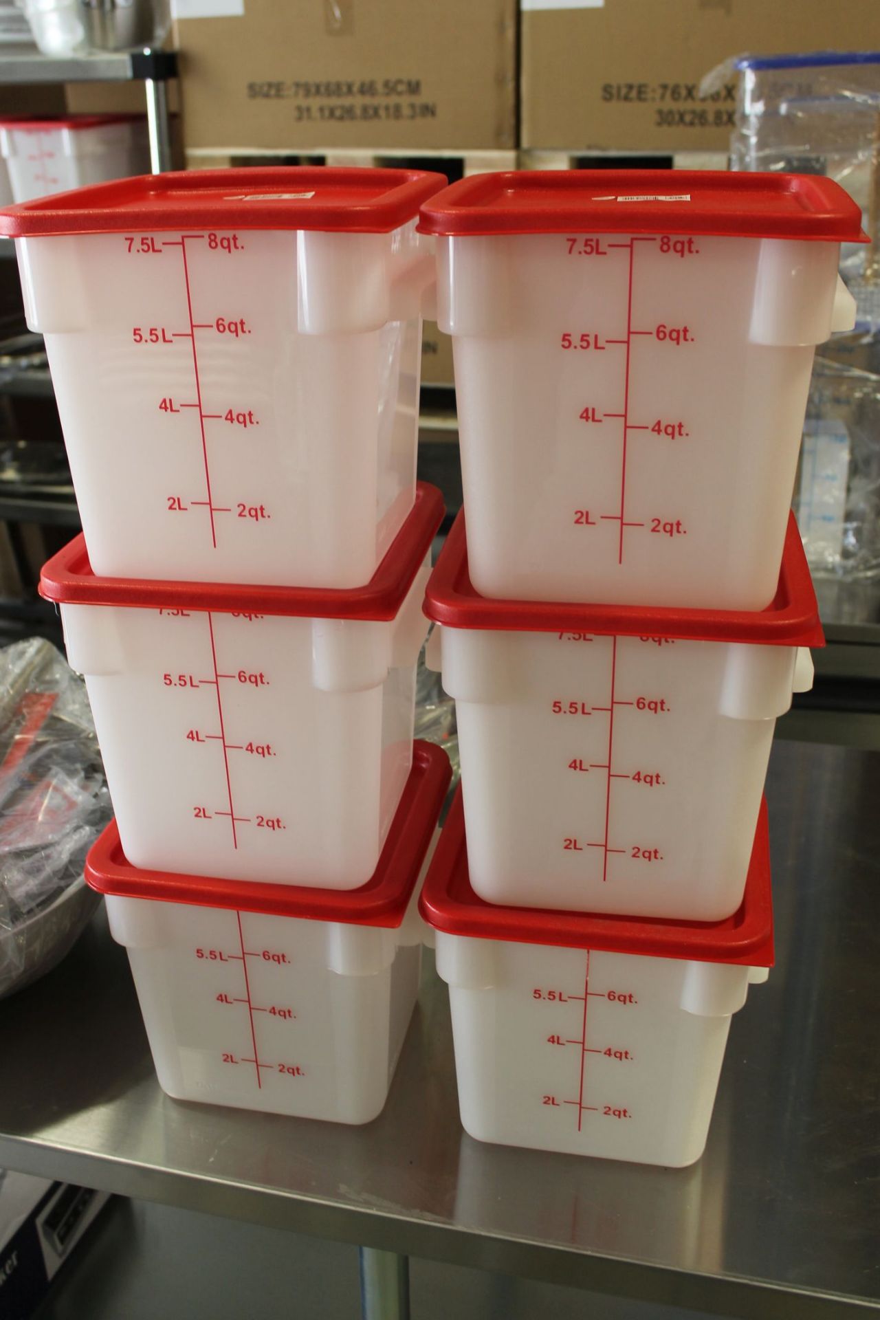 8qt Ingredient Bins - Lot of 6