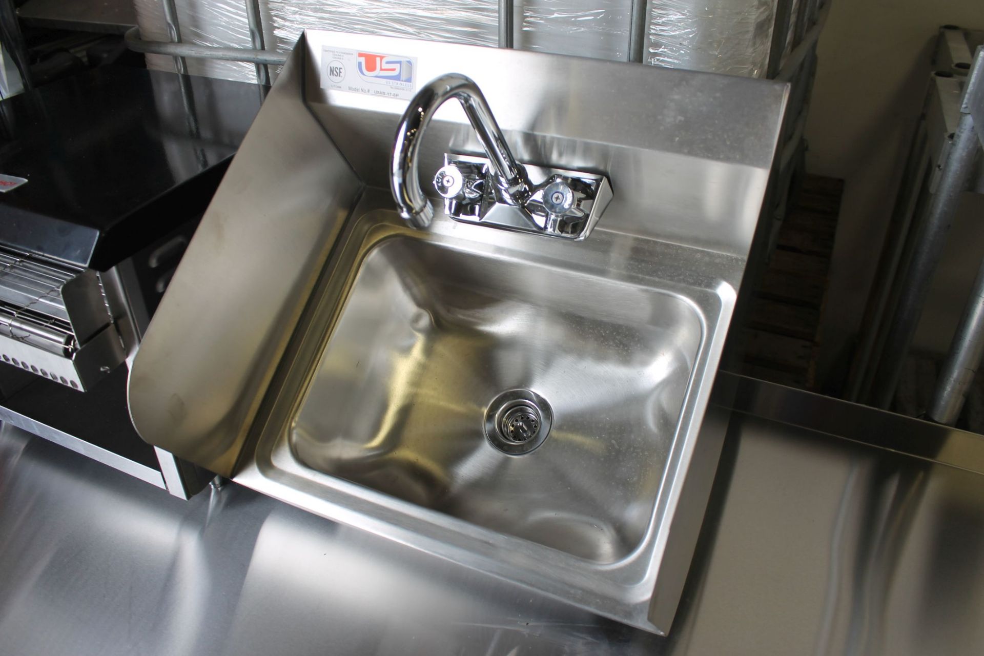 Stainless Steel Hand Sink with Splashguards