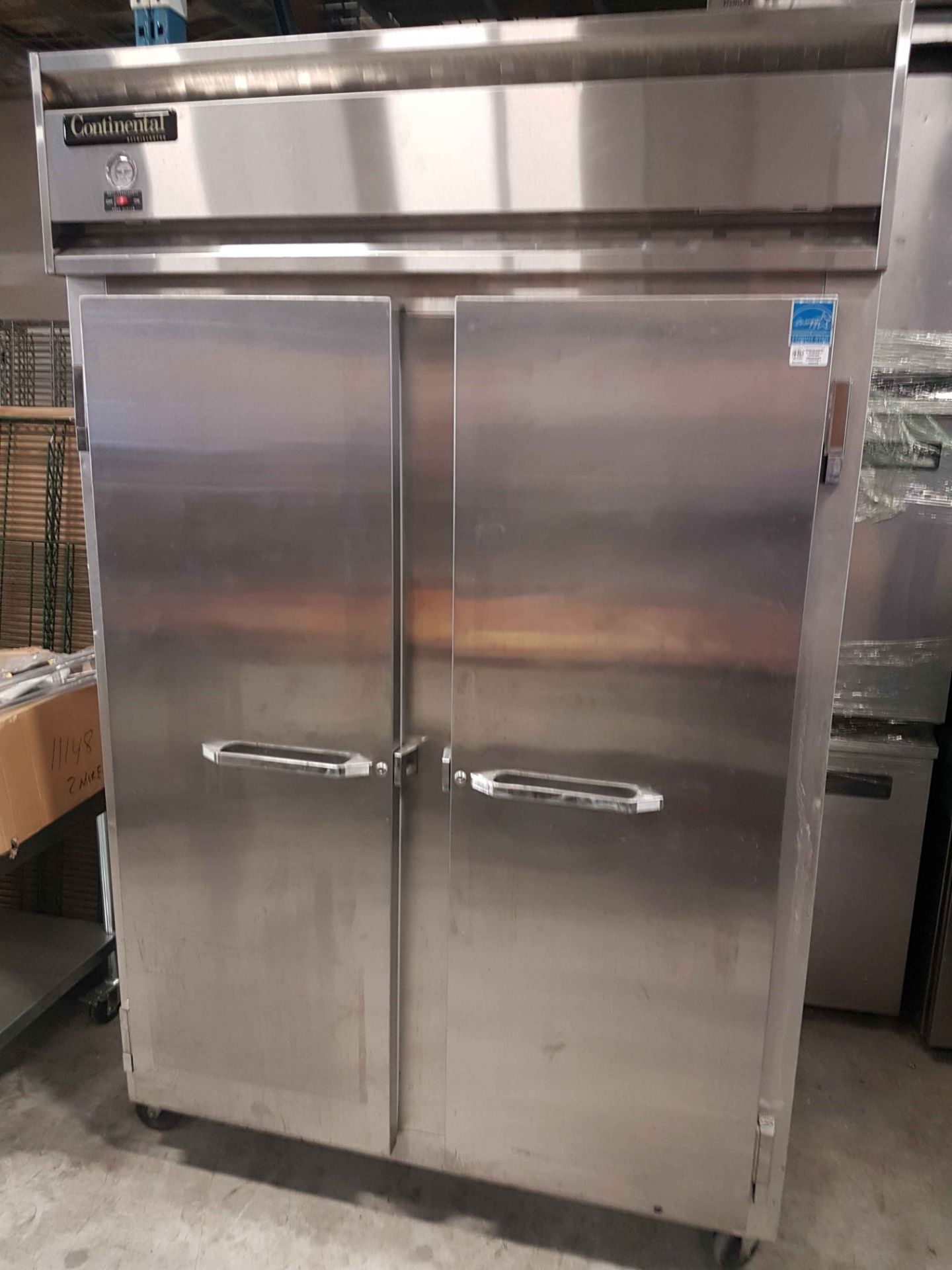 Continental Stainless 2 Door Cooler - Model R2 - S/N 15162611