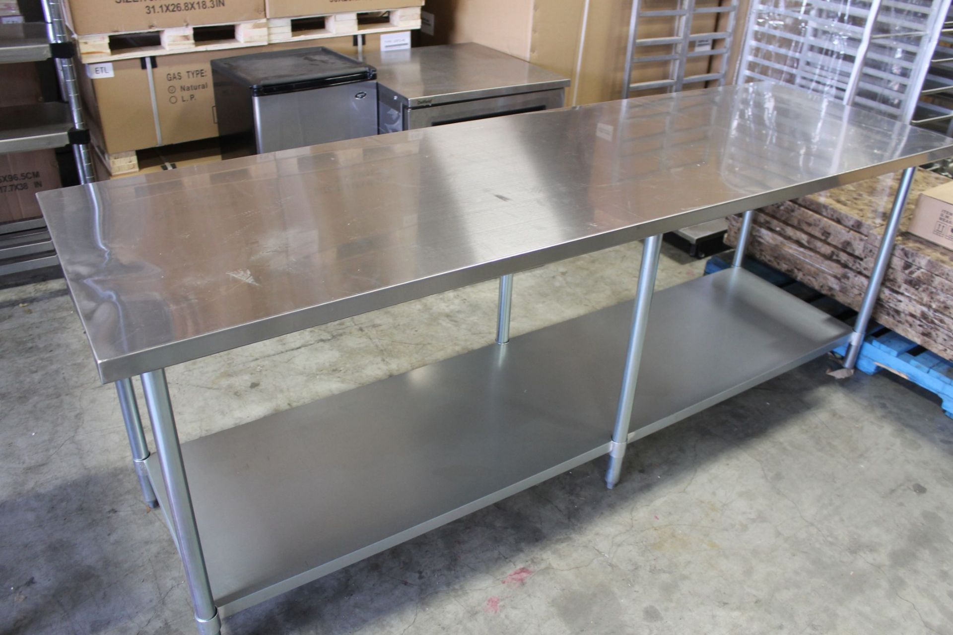 30" x 96" Stainless Steel Table
