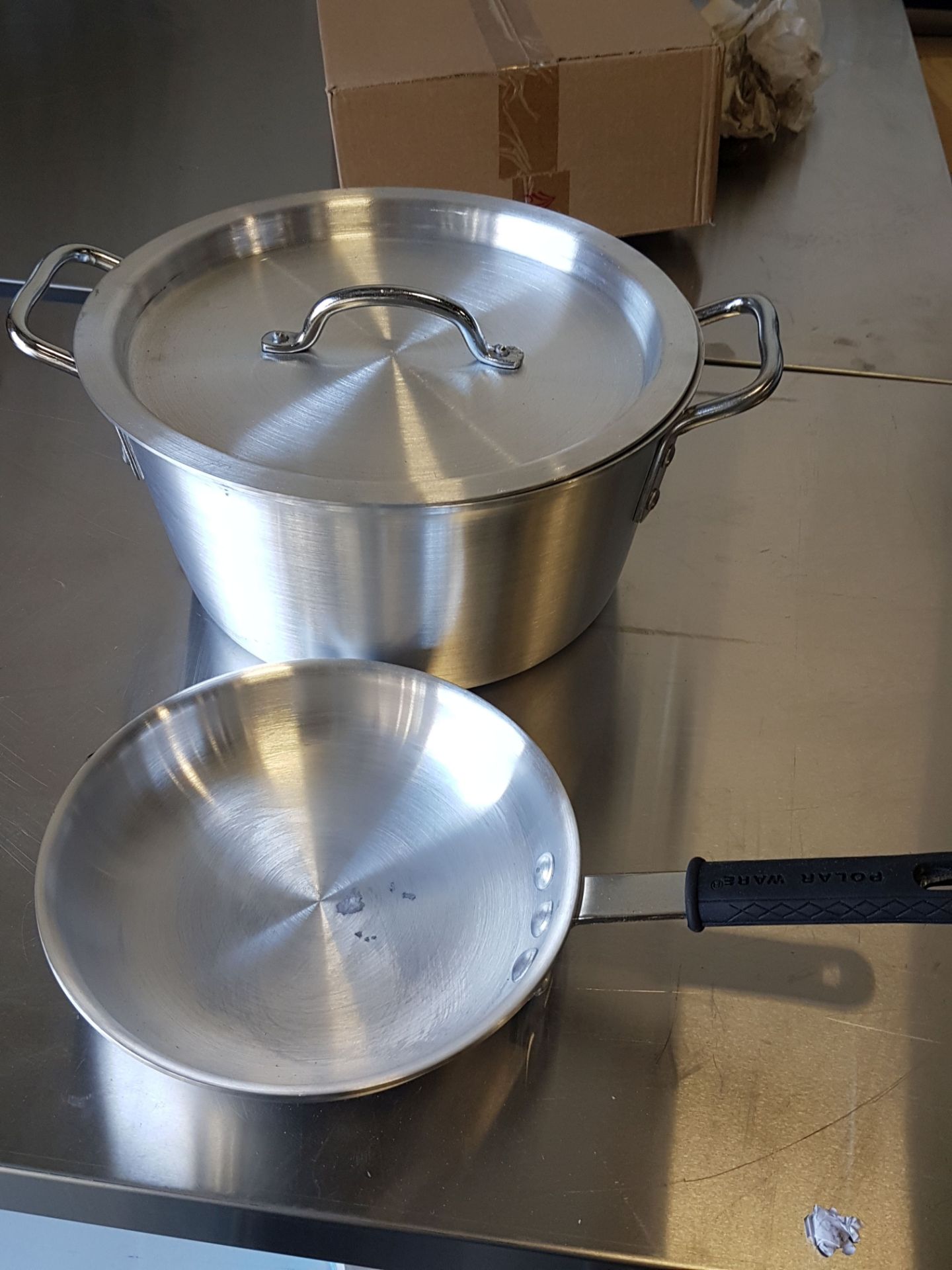 8" Aluminum Fry Pan & 7 QT Aluminum Sauce Pot with Lid