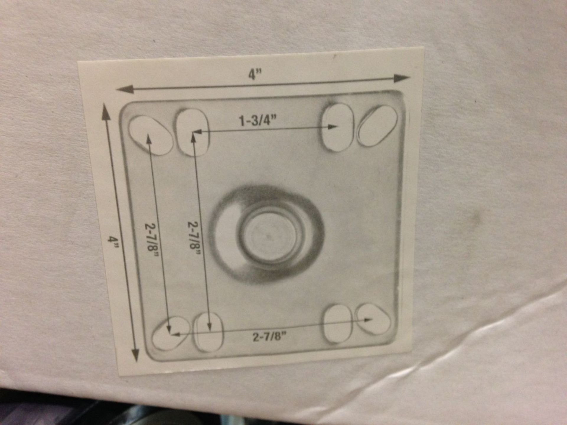 Casters - 2 Locking, 2 Non-Locking with 4" Plate (4 casters total) - Image 3 of 3