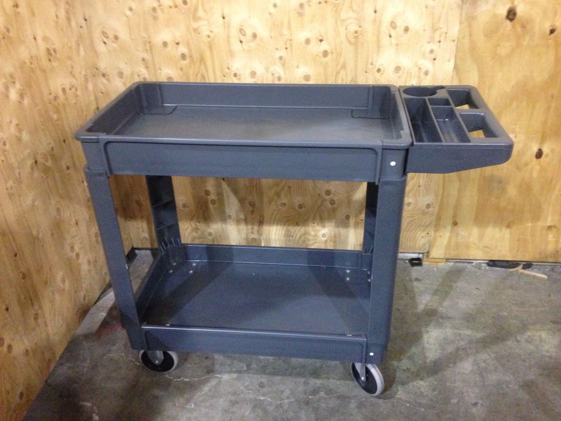 Tough Poly Utility Cart 39.5" x 17", Two Shelves