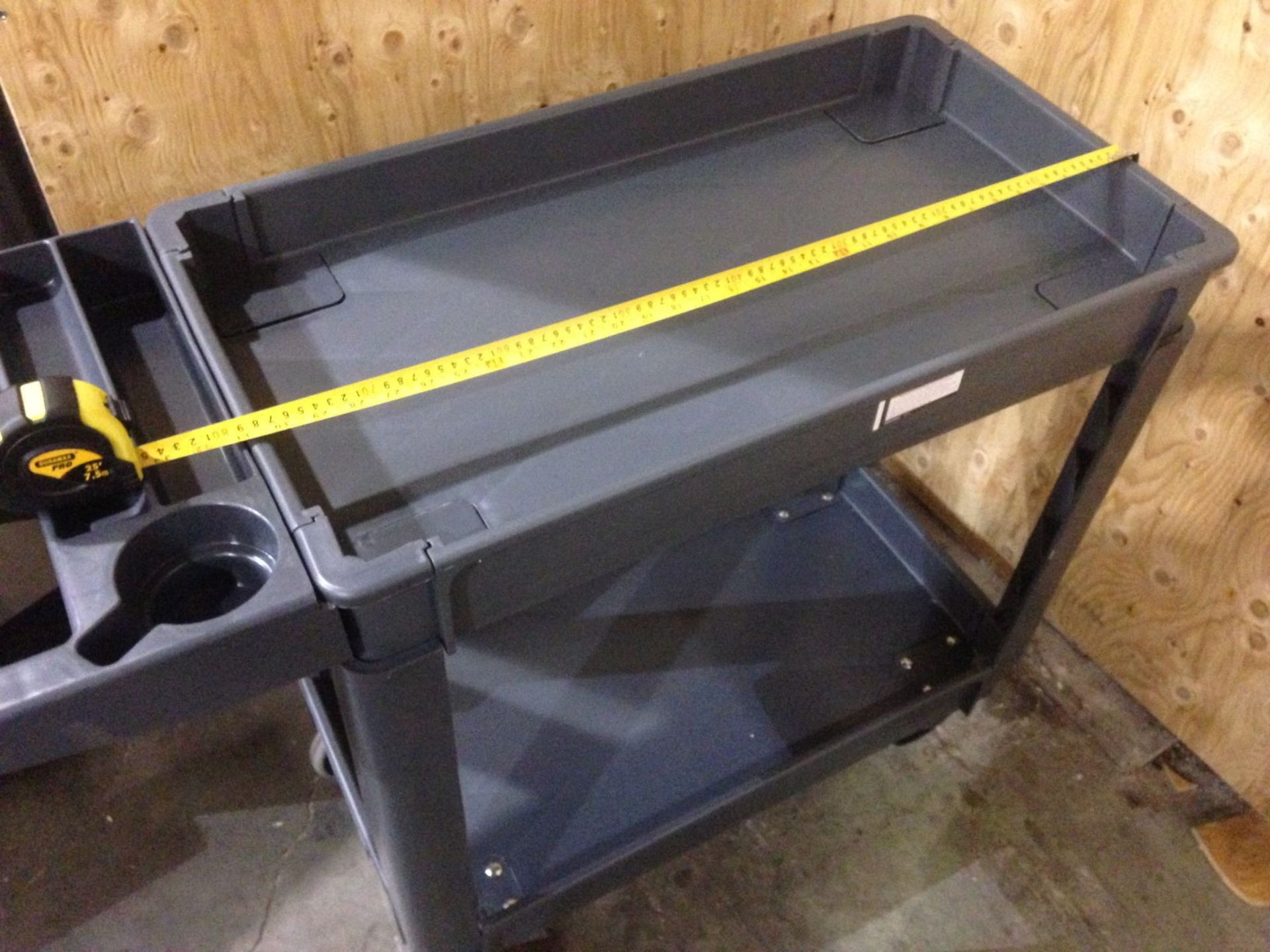 Tough Poly Utility Cart 39.5" x 17", Two Shelves - Image 2 of 2