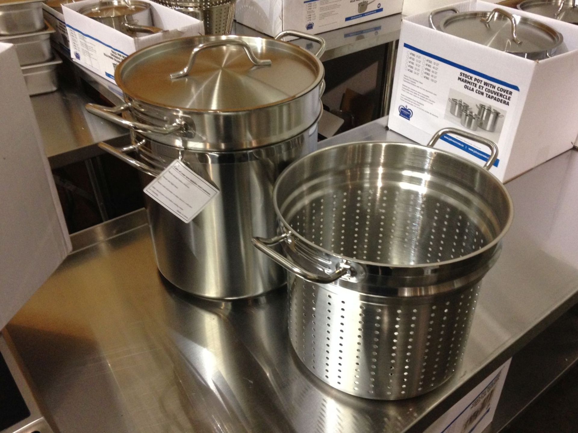 20qt Stock Pot with Steamer and Double Boiler - Image 2 of 2