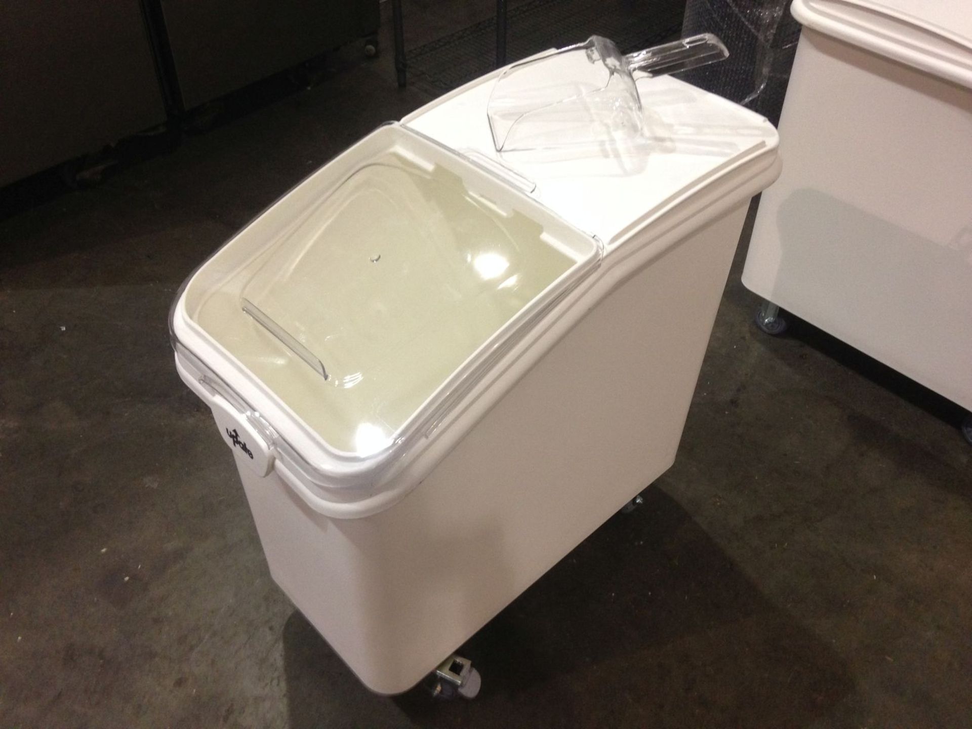 27 Gallon Mobile Ingredient Bin with Scoop