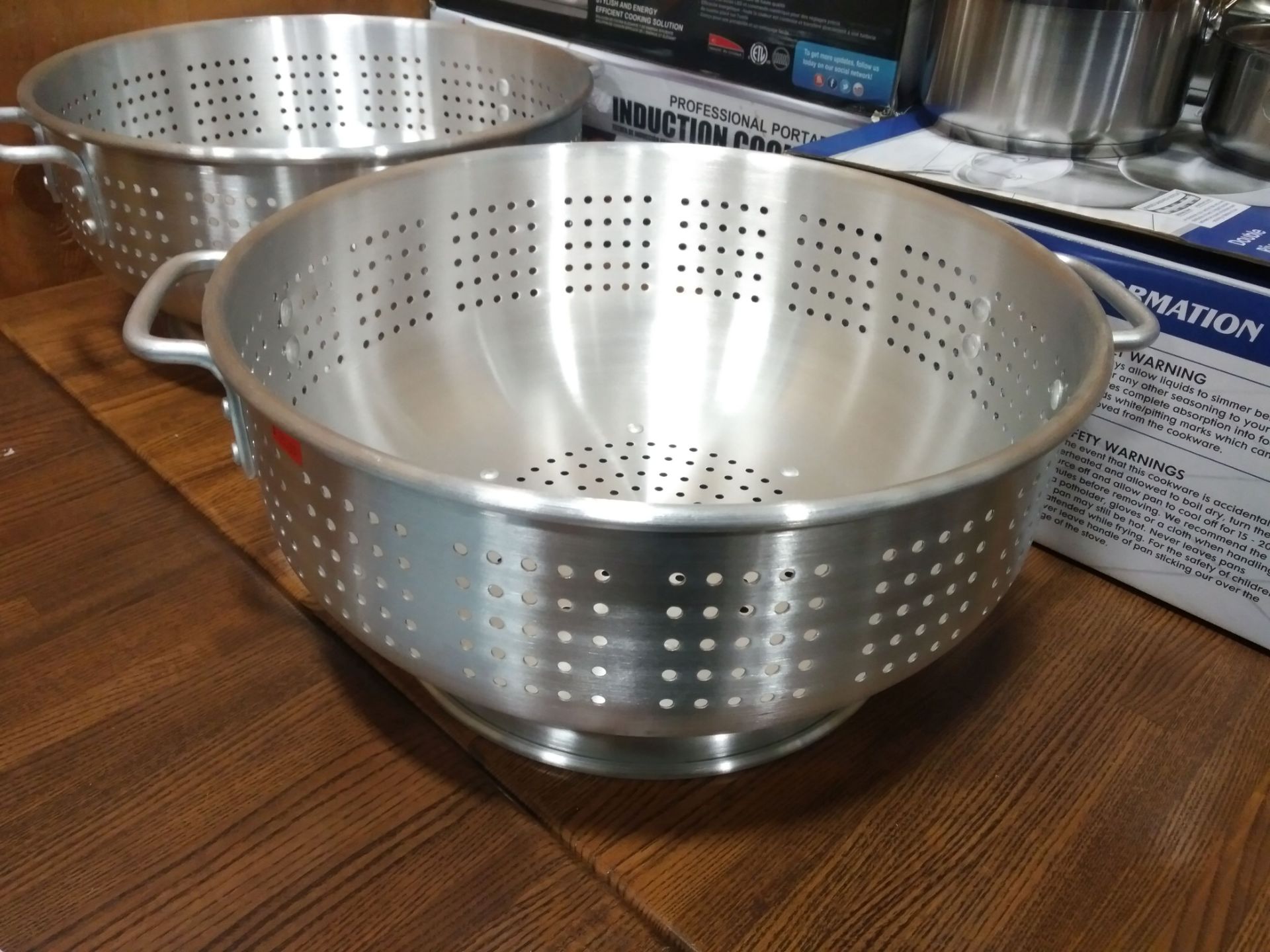 Large Heavy Aluminum Colander