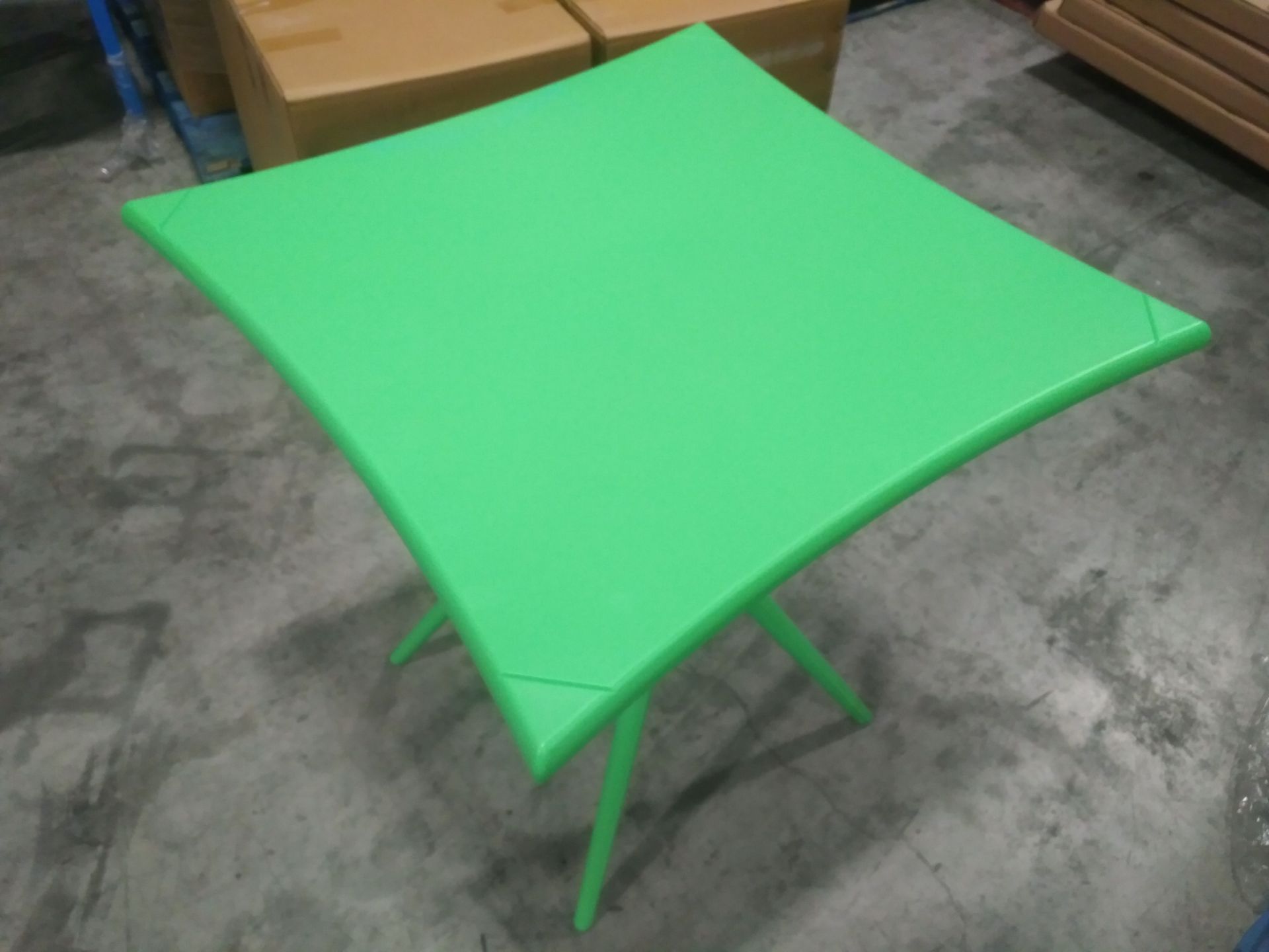 Indoor/Outdoor Green Tables - Lot of 2