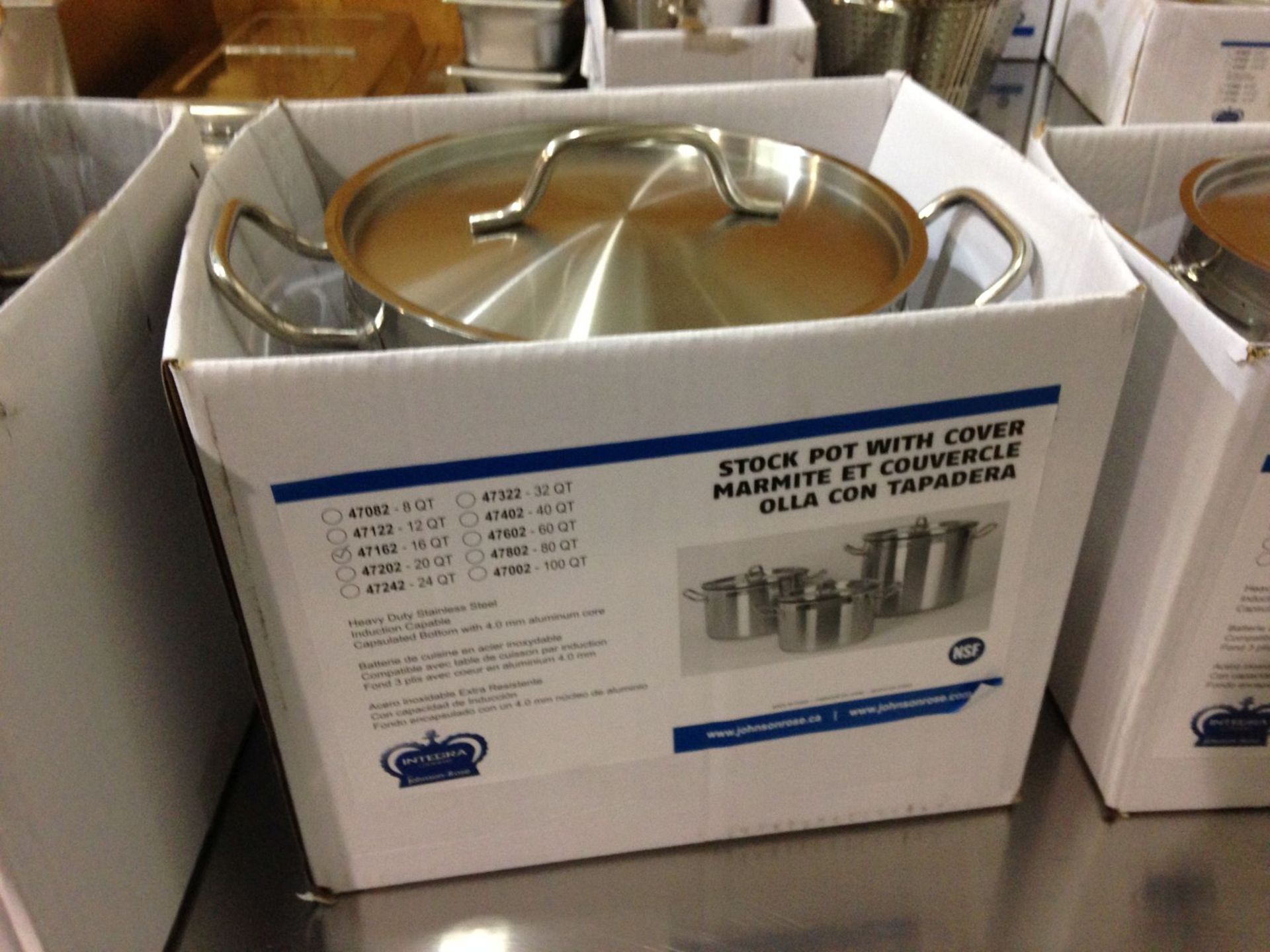 16qt Heavy Duty Stainless Stock Pot induction capable - Image 2 of 2