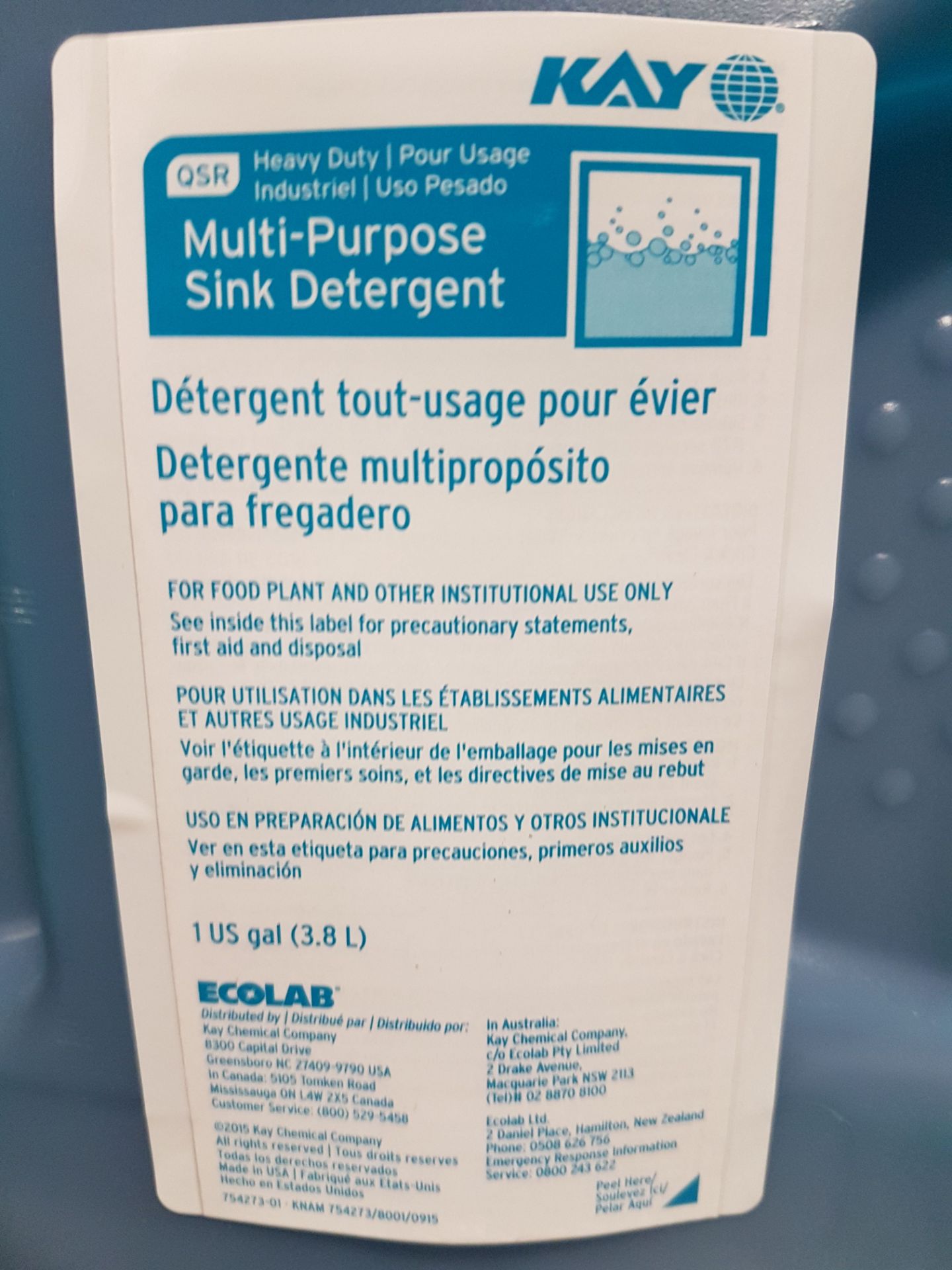 Kay Multi-Purpose Sink Detergent - 1 x 3.8LT Jug - Bild 2 aus 2