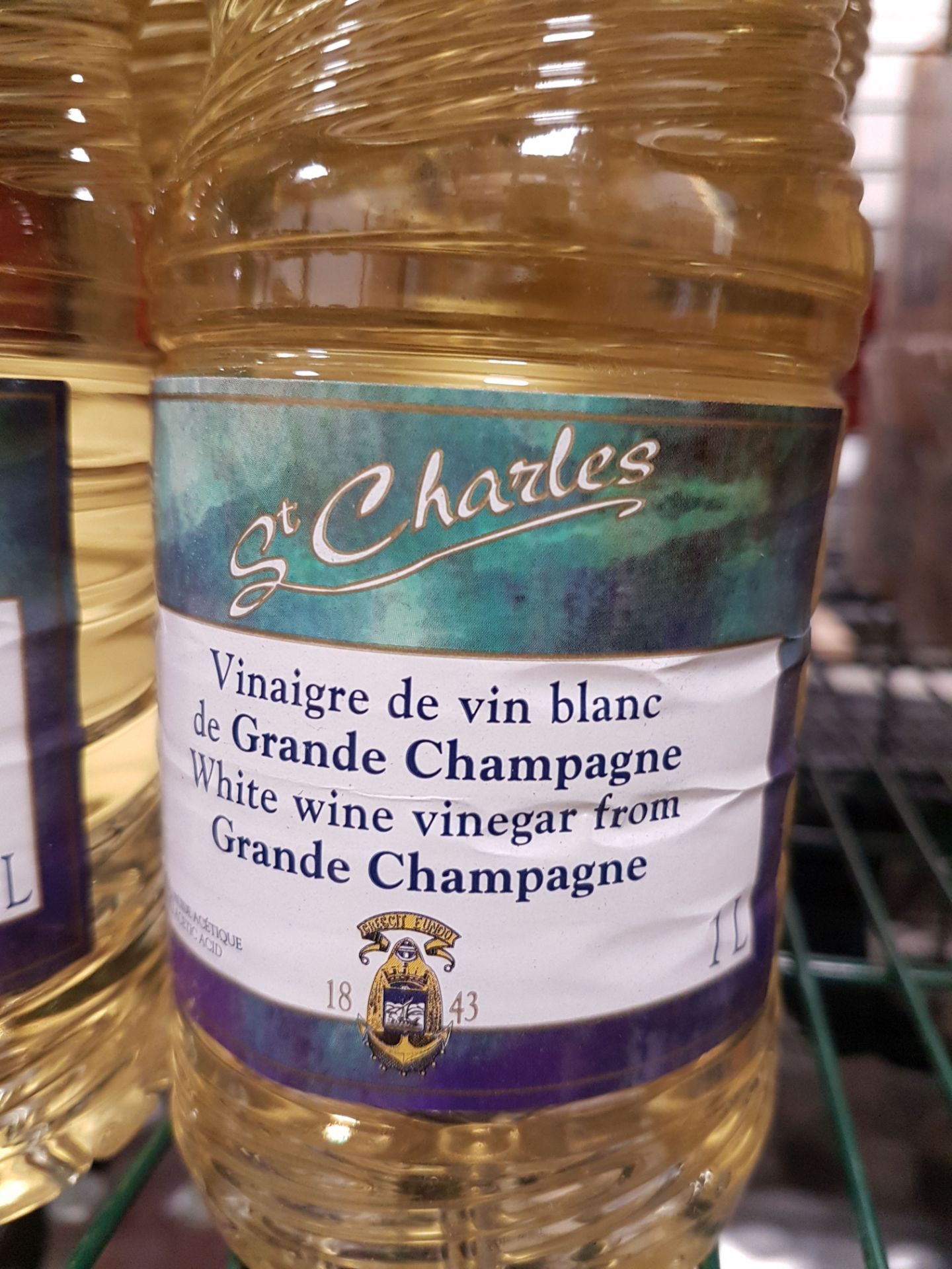 St. Charles White Wine Vinegar from Grande Champagne - 6 x 1lt