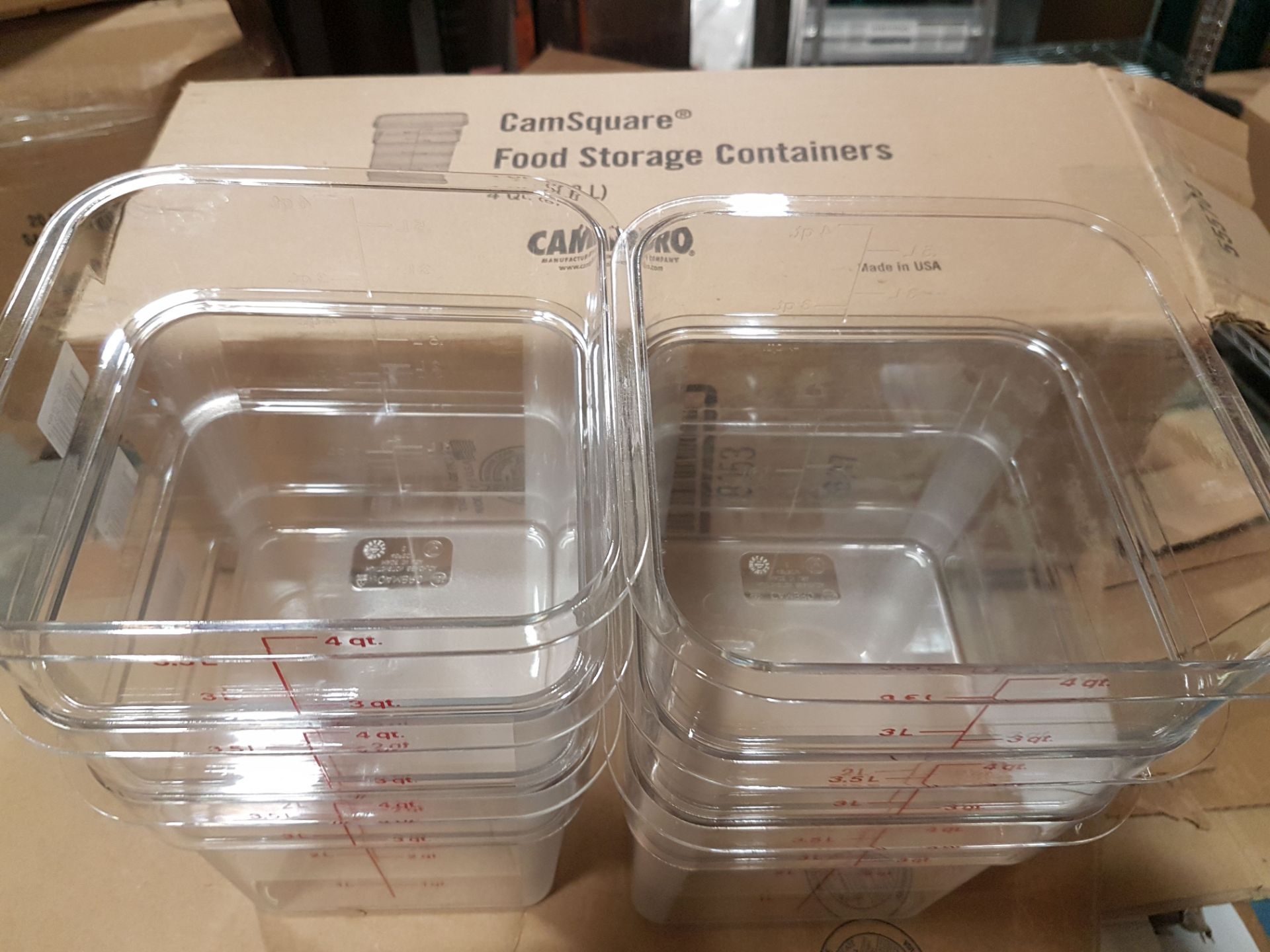 Cambro Clear 4QT Food Storage Containers - Lot of 6 - Bild 2 aus 3