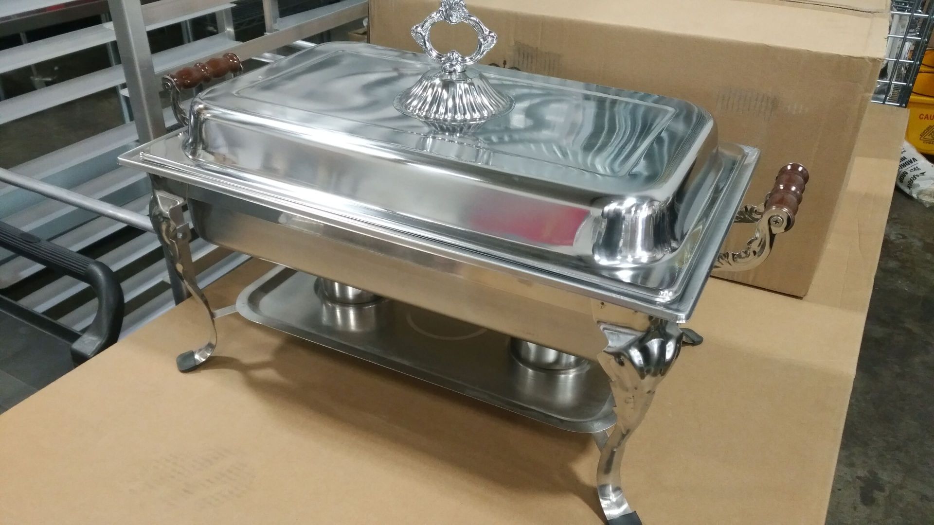 Chafing Dish with Wood Handles