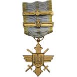 ORDER OF THE AERONAUTICAL VIRTUE, 1930 Gold Cross, 1st Model with cipher of King Carol II, for