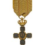 Honorofic Cross for 40 Years of Militar Service for Officers, 1932 Breast Badge, 53x35 mm, gilt