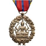 Labor Medal, instituted in 1948 Silver Class. Breast Badge, 45x40 mm, Silver, original crown