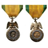 Military Medal 2nd Empire, 2nd Type, instituted in 1852. Miniature Breast Badge, gilt Silver,