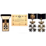 ORDER OF SAINT JOHN, PRIORY OF RUSSIA Commander's Cross, instituted in 1864. Neck badge, 57 mm, gilt