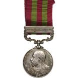 India Medal, instituted in 1896 Breast Badge, 36 mm, Silver, named on the rim to “4015 Sepoy Gul.