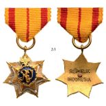 ORDER OF THE STAR OF REPUBLIC (BINTANG REPUBLIK INDONESIA) Knight’s Cross Miniature. Breast Badge,