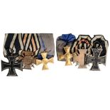 Personal Group of 3 Decorations Order of the Iron Cross 1914, 2nd Class, Commemorative Cross 1914-