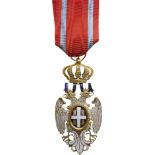 ORDER OF THE WHITE EAGLE Commander’s Cross, 2nd Model, 3rd Class, instituted in 1883. Neck Badge,