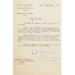 ORDER OF NISHAN EL IFTIKHAR Grand Officer Awarding Document 215x137 mm, dated 6th of August 1935