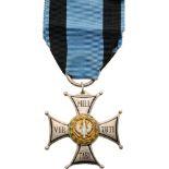 ORDER OF VIRTUTI MILITARI Gold Cross and Silver Cross of the Virtuti Militari. Breast Badges, gilt