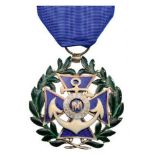 NAVY MERIT ORDER 2nd Class Badge, 1952-1958. Breast Badge, 50 mm, Silver, original suspension ring