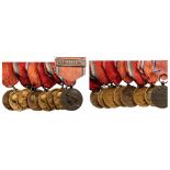 Lot of 8 Verdun Medals Vernier Type (8), Prud’ Homme Type, instituted in 1916. Breast Badges,