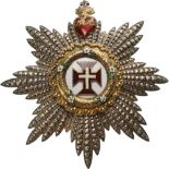 ORDER OF THE CHRIST 1st Class Star. Breast Star, 86 mm, Silver, with pierced rays, the Holy Heart