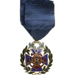 NAVY MERIT ORDER Knight Cross. Breast Badge, 51x48 mm, gilt Bronze, maker’s mark «"Pator Plus