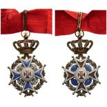 MILITARY ORDER OF CHRIST Commander's Cross, 3rd Class, instituted in 1789. Neck Badge, 83x49 mm,