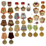 Lot of 19 Medals For Heroic Work during WWII, Defense of Leningrad, Defense of Stalingrad, Victory