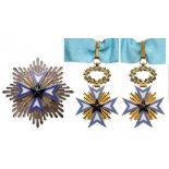 ORDER OF THE BLACK STAR Grand Officer's Set, 2nd Class, instituted in 1889. Neck Badge, 54 mm,