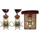 SAXE ERNESTINE HOUSE ORDER Commander's Cross, 2nd Type, instituted in 1833. Neck Badge, 89x58 mm,