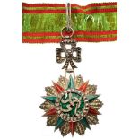 ORDER OF NICHAN AL IFTIKHAR  Commander’s Cross, 3rd Class, Sidi Ahmed (1929 - 1942). Neck Badge,