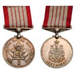 Canadian Centennial Medal, instituted in 1967 Breast Badge, Silver, 36 mm, original suspension bar